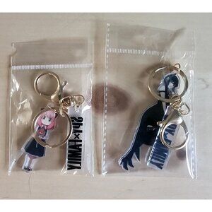 Fan Art Spy X Family Acrylic Keychains Gold‎ Keyrings Yor Anya